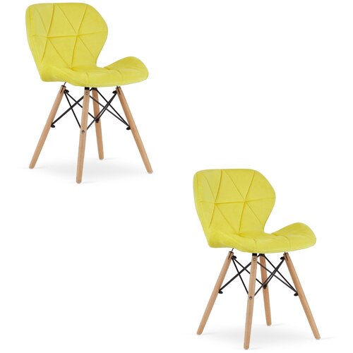 Brandless Žametni stol LAGO - rumen x 2, (22030863) Slike