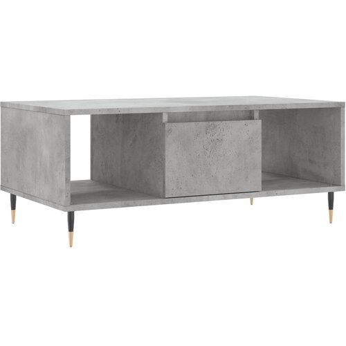 Maison Chic Klubska mizica - kavna mizica - Nizka mizica betonsko siva 90x50x36,5 cm inženirski les, (21753976) Cene
