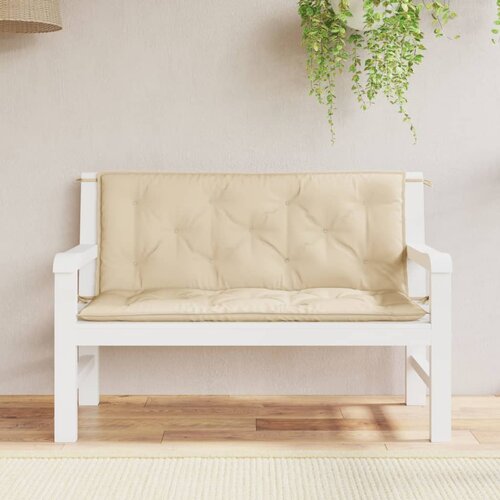 vidaXL Jastuci za vrtnu klupu 2 kom bež 120x50x7 cm tkanine Oxford Cijene
