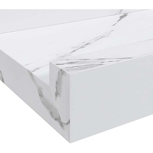  Polica na zidu s policom 4 pcs Bijeli mramor 80 x 9 x 3 cm Slike