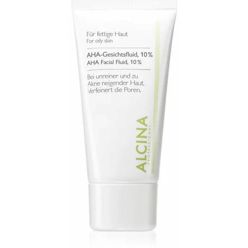 ALCINA For Oily Skin AHA Facial Fluid, 10% kemični piling za mastno kožo 50 ml za ženske