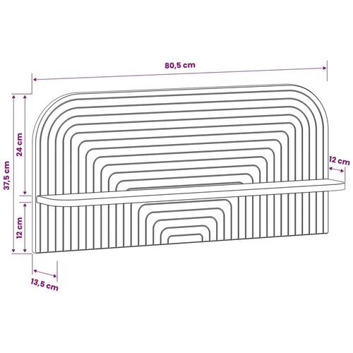  Zidna polica 2 kom. Dimljeni hrast 80.5 x 13.5 x 37.5 cm - Dimljeni hrast 80 5 cm Slike