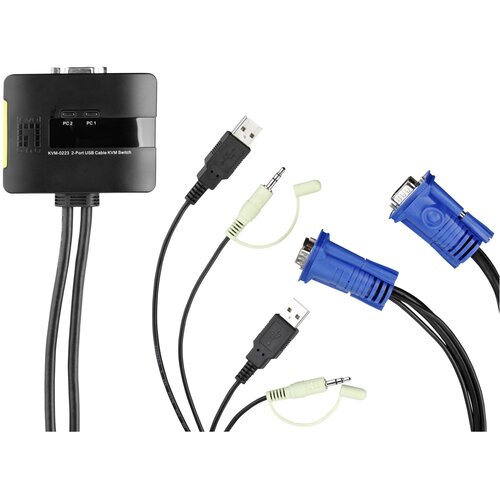 Level One KVM-0223 2 Port USB cable KVM with Audio Cijene