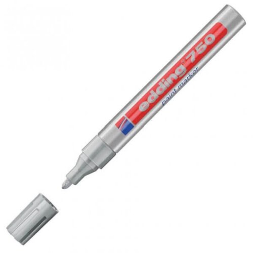 Edding Marker z lakom E-750, 2-4 mm, srebrna Cene