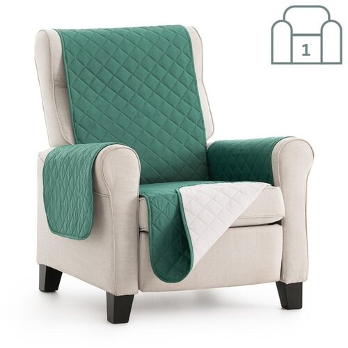 SOFA Dvostransko pregrinjalo za fotelj - enosed 55x200 cm zelena / slonokoščena EU kvaliteta Cene