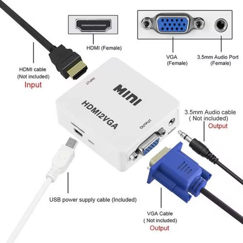 Fast Asia 1080P-Adapter HDMI na VGA Slike