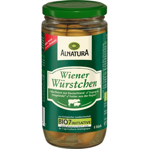 Alnatura Bio dunajske hrenovke, v kozarcu - 390 g Cene