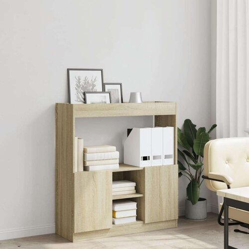 vidaXL Visoka omara sonoma hrast 92x33x100 cm inženirski les Cene