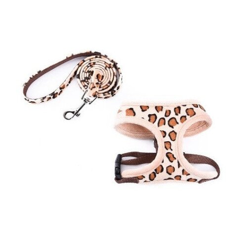  Podesiva oprsnica s vodilicom za pse s leopard uzorkom Slike