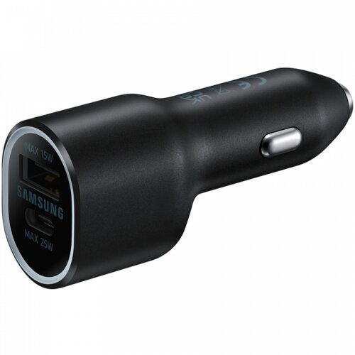 Samsung 40W Duo USB-C + USB-A Car Charger (max 25W + max 15W, cable not included) Black Slike