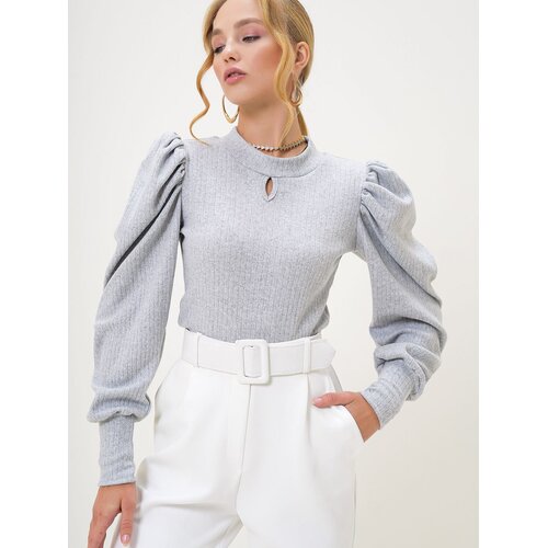 Trend Alaçatı Stili Ženska bluza dugih rukava Alc-X13069, Siva Cene