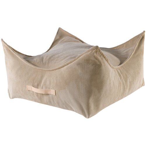 MeowBaby Kvadrat otroška pufa, Velur, Pesek, (21333521) Cene
