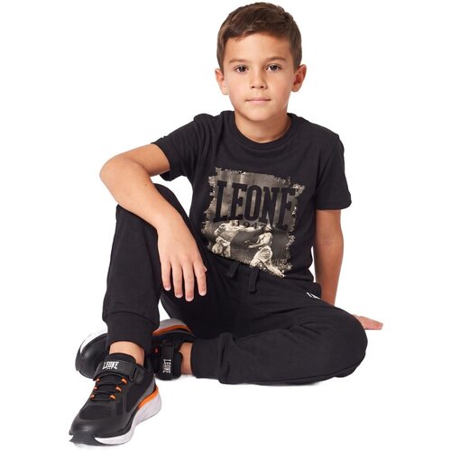 Leone 1947 Hlače Boy Small Logo Črna Cene