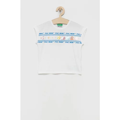 United Colors Of Benetton Dječja pamučna majica kratkih rukava boja: bijela