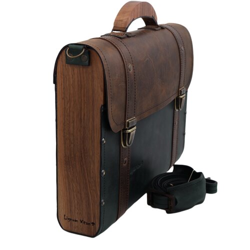 LIGNUM VITAE Torba za laptop Frankie 15.6", Zelena-braon Cene