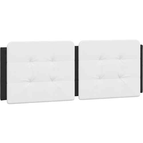 Maison Chic posteljno vzglavje - vzglavna omarica - vzglavna stranica bela in črna 140 cm umetno usnje, (21704061) Cene