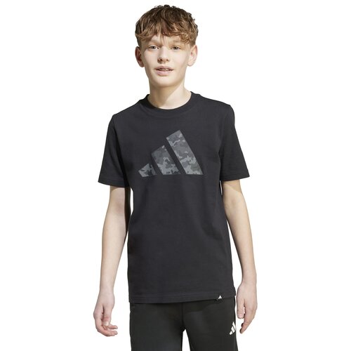 Adidas Majica za dečake J Camo T, JV5079, Crna Slike