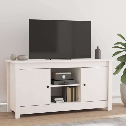 TV omarica bela 103x36,5x52 cm trdna borovina, (20731965) Cene