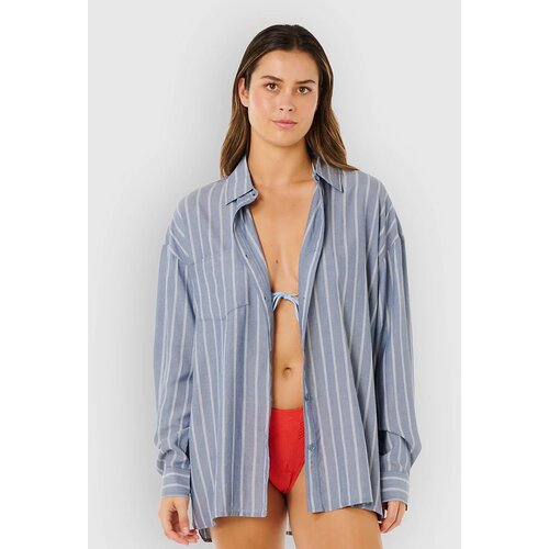 Rip Curl Beach Days Pinstripe Srajca dusty blue Slike
