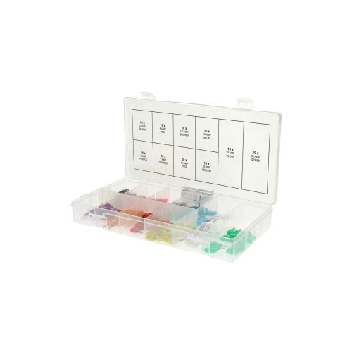 Ks Tools 970.0740 970.0740 mini plosnati osigurač za auto 2 A, 3 A, 4 A, 5 A, 7.5 A, 10 A, 15 A, 20 A, 25 A, 30 A 100 Dijelovi Slike