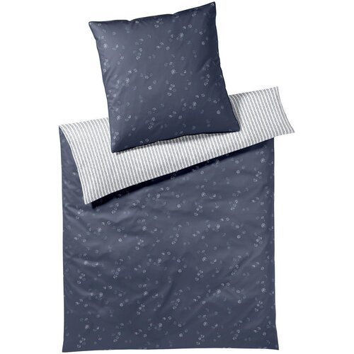 Elegante posteljnina mako saten modra Cene