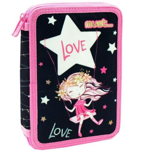 Must Puna pernica Star Love roze-crna Slike
