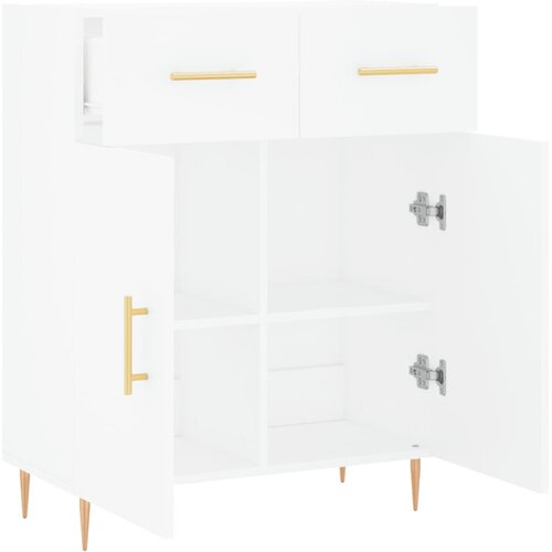  Komoda bijela 69,5x34x90 cm od konstruiranog drva Slike