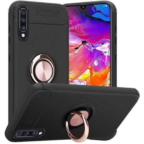 Cadorabo Case, združljiv s Samsungom v črni barvi - Rose Gold - Za&amp;scaron;čitni pokrov s fokusnim obročem iz silikona TPU, (20570812) Slike