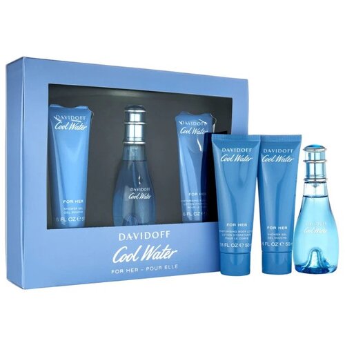 Davidoff ŽENSKI POKLON SET COOL WATER LADIES (EDT 50ML + BODY LOTION 50ML + SHOWER GEL 50ML ) Cene