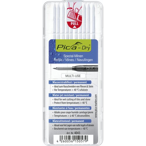 Pica - Marker DRY Minen-Set weiss Slike