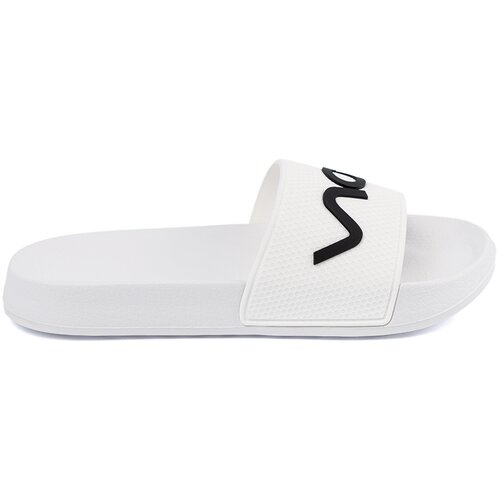 Shelvt White flip-flops with inscription Slike