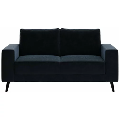 Ghado tamnoplava baršunasta sofa Fynn, 168 cm