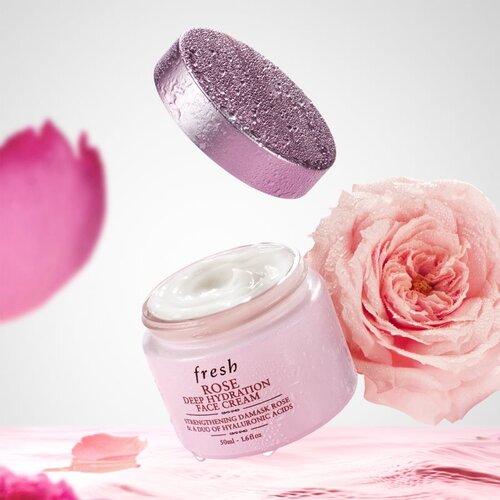 Fresh Rose Deep Hydration Face Cream vlažilna krema za obraz s hialuronsko kislino 50 ml Slike