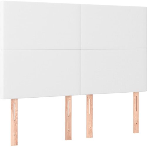 Maison Chic Posteljno vzglavje - Vzglavna omarica 4 kosa belo 72x5x78/88 cm umetno usnje, (22077011) Slike