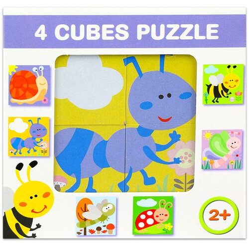  Mešaj puzzle s kockami, 4 deli - Insekti Cene