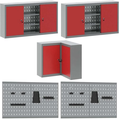  Set za pohranu alata od 10 komada crvene boje umjetno drvo i metal Slike