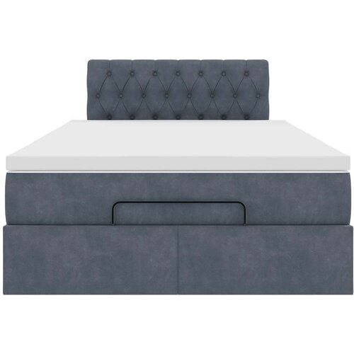 vidaXL Okvir kreveta s madracem tamnosivi 120x200 cm baršunasti Cijene