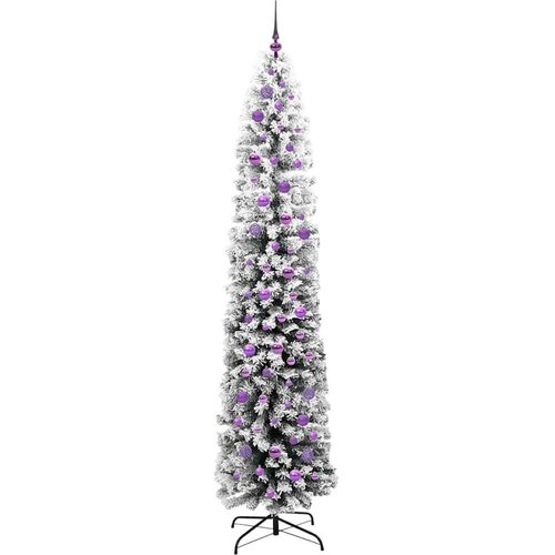 VidaXL Umjetno božićno drvce Zelena 240 cm PVC i čelik i plastika Slike