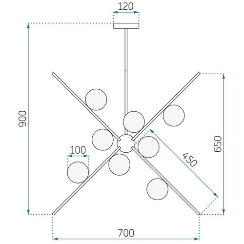 Toolight viseća svjetiljka crna APP999-12CP Slike