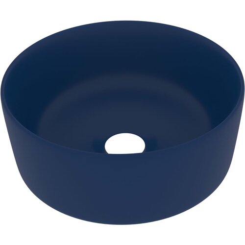 Maison Chic Razko&amp;scaron;en Umivalnik - Kopalna umivalnik - Lavabo okrogel mat temno moder 40x15 cm keramičen, (21684827) Slike