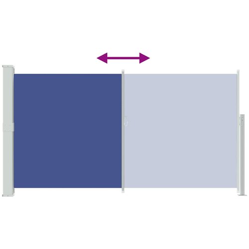  Uvlačiva bočna tenda za terasu 170 x 300 cm plava Slike