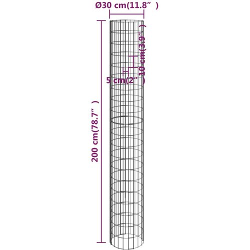  Kružne gabionske povi&amp;scaron;ene gredice 4 kom &amp;Oslash;30 x 50/100/150/200 cm Slike