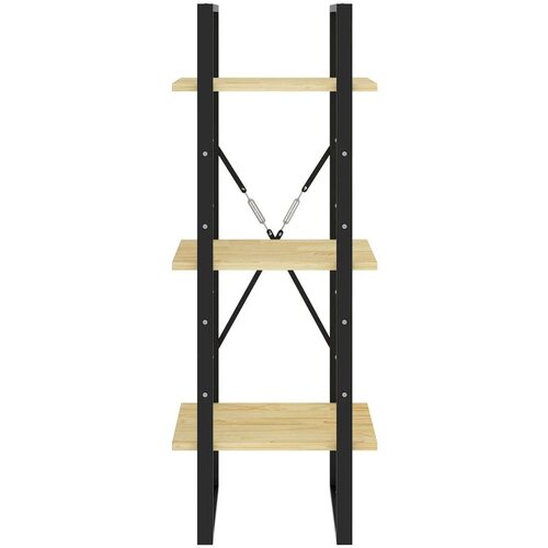 VidaXL Knjižna omara 3-nadstropna 40x30x105 cm trdna borovina Slike
