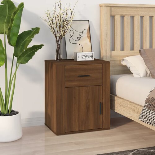 Maison Chic Noćni ormarić Smeđi hrast 50 x 36 x 60 cm od konstruiranog drva Cijene