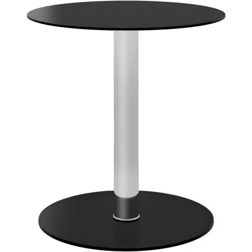  Klubska mizica črna 40 cm kaljeno steklo