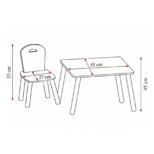 Kesper KSP17712 - dečiji sto sa 2 stolice OUTLET Slike