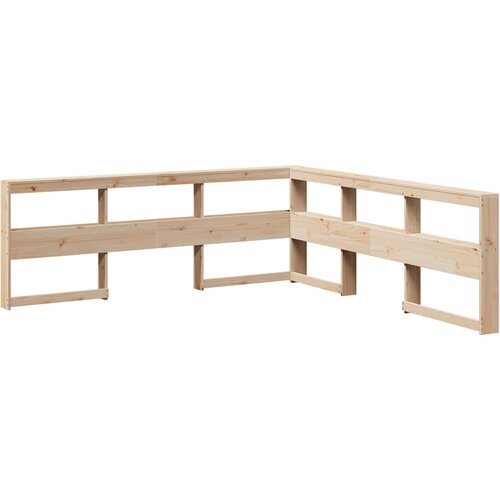 Maison Chic Knjižnica Vzglavna omarica - Nočna omarica - Posteljna omarica L-oblike 180 cm trdna borovina, (21712031) Slike