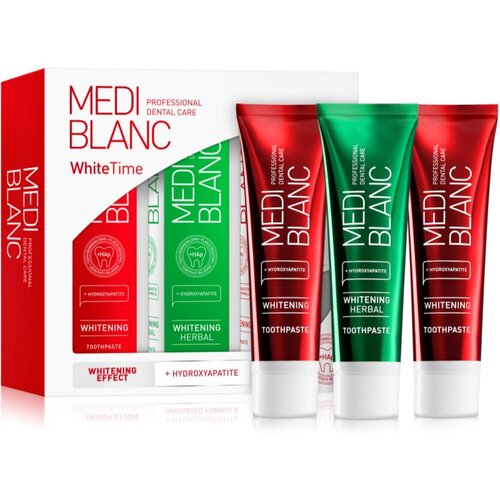 MEDIBLANC Dental Care White Time Set set zobne nege za sijoče bele zobe 3x100 ml Slike