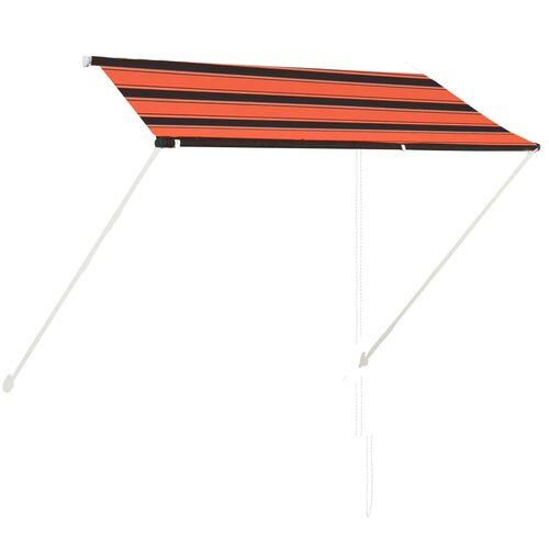 vidaXL Zložljiva tenda 250x150 cm oranžna in rjava, (20610641) Cene