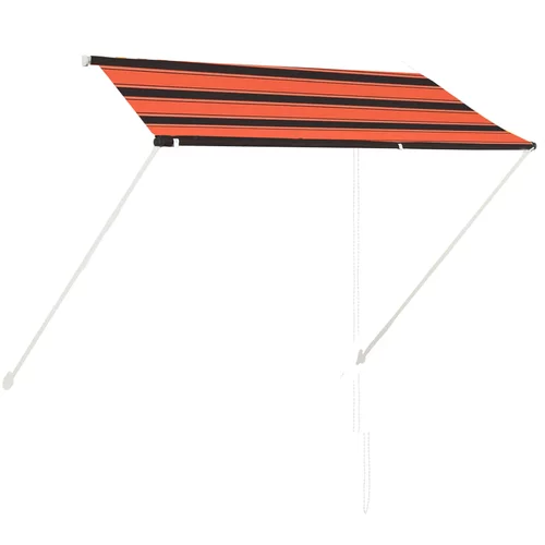 vidaXL Zložljiva tenda 250x150 cm oranžna in rjava, (20610641)